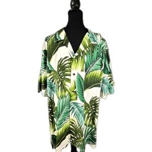 Cora Spearman Hawaii 21 Ivory S/S "Kalani" Aloha Shirt, Size Large